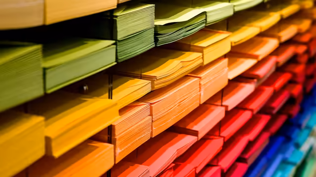 Colorful Books on Library Shelves