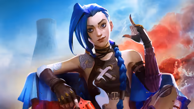 Jinx Arcane Blue Hair Character