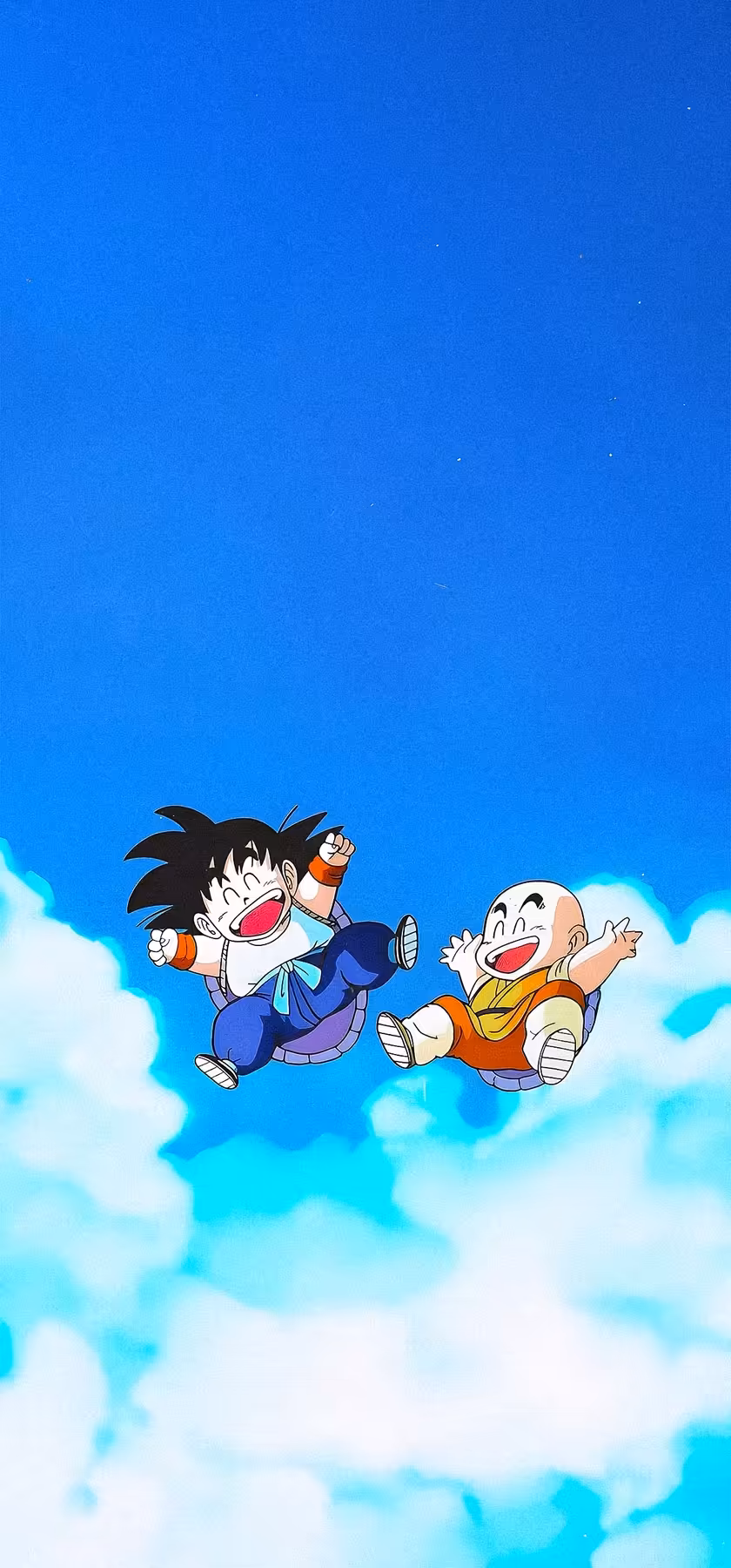 Young Goku Krillin Flying Sky