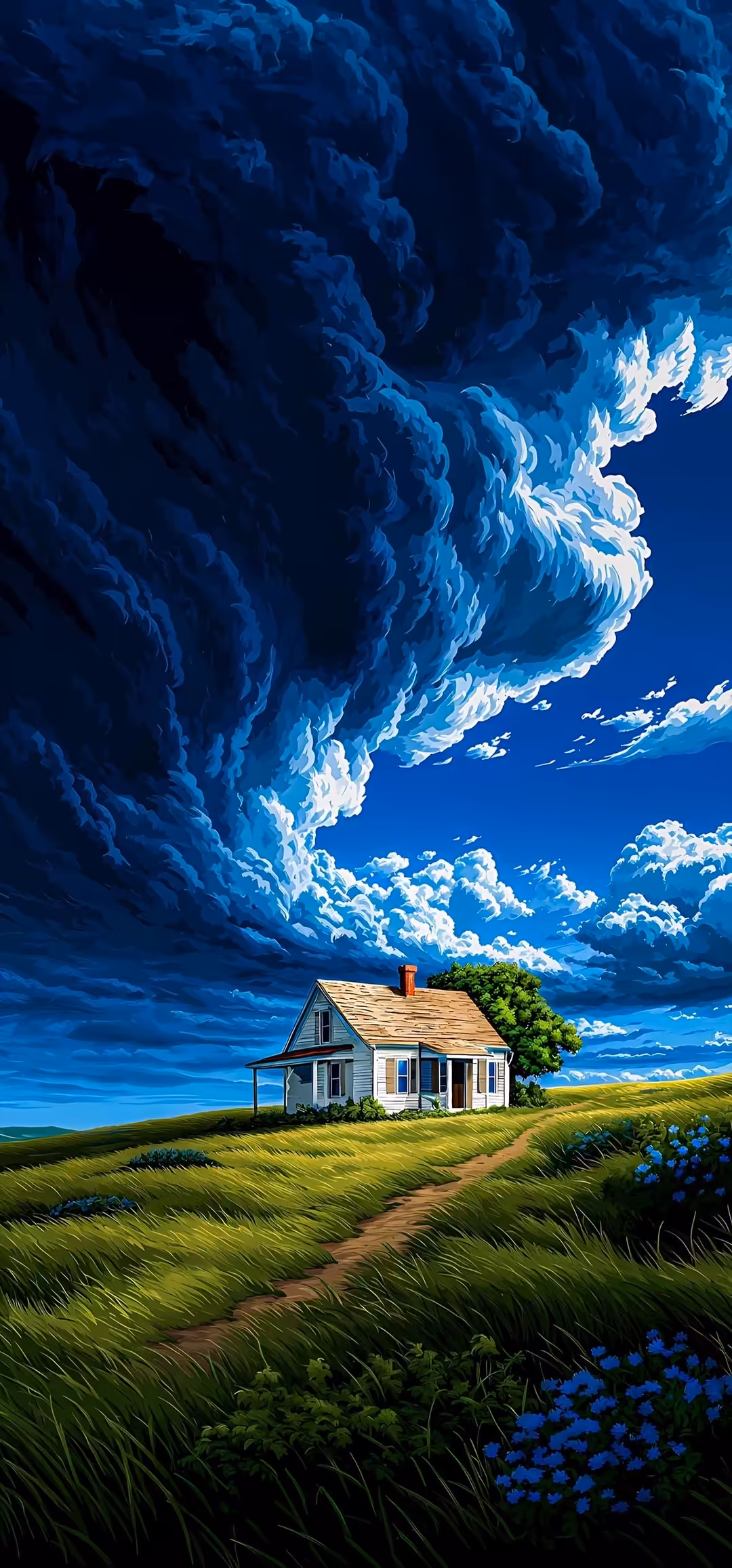 Dynamic Swirling Clouds – Dramatic Sky Wallpaper — abstract phone wallpaper in Full HD