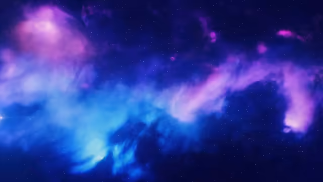 Cosmic Nebula With Purple and Blue Glow