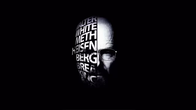 Breaking Bad Walter White Typography Portrait