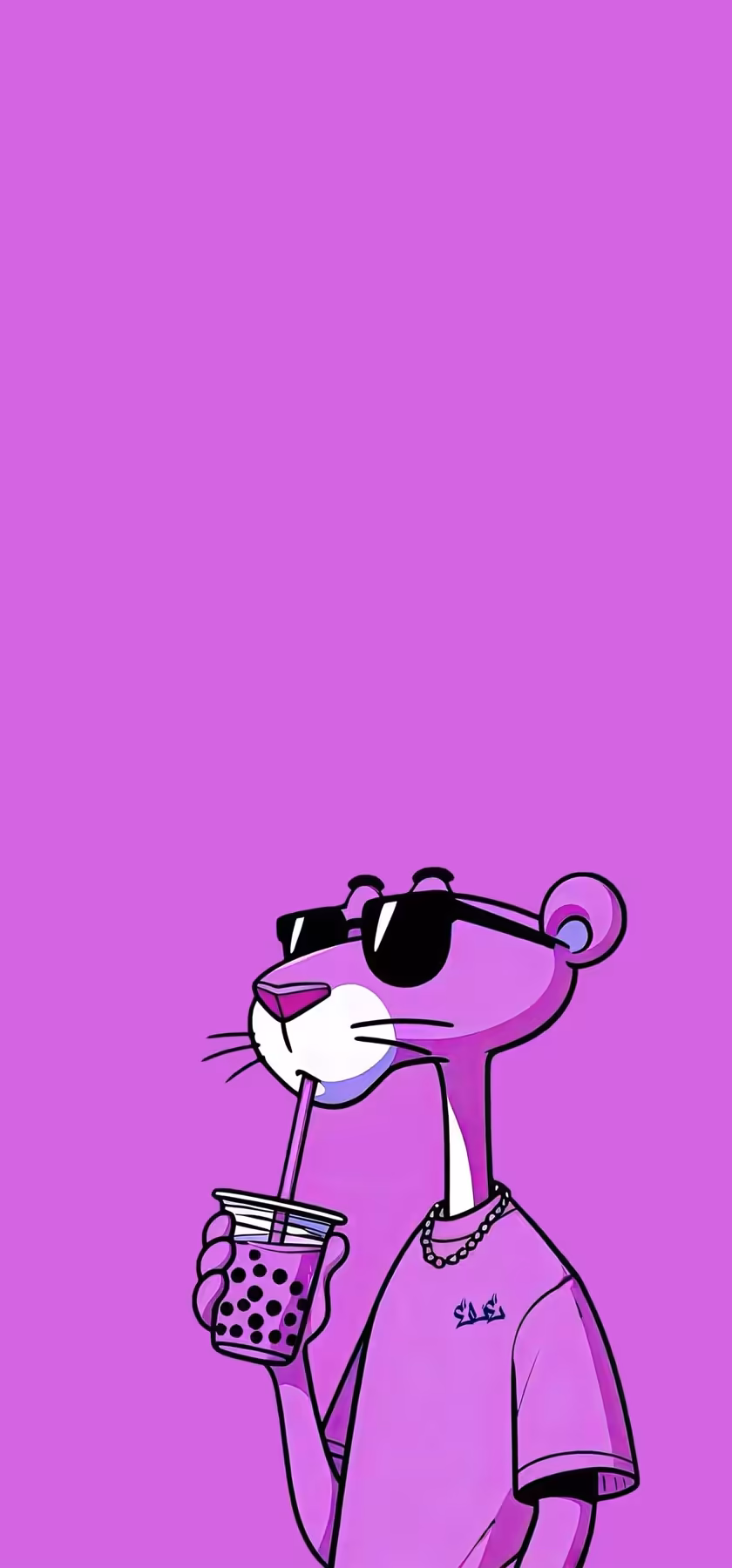 Cool Pink Panther Boba Art