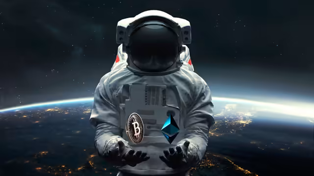 Astronaut In Space With Crypto