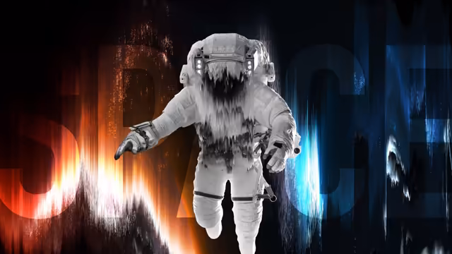 Astronaut in Digital Space