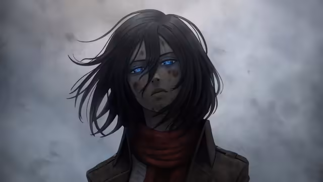 Mikasa Ackerman Striking Blue Eyes