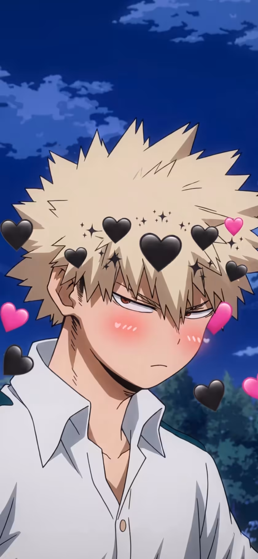 Cute Bakugo Blush Wallpaper