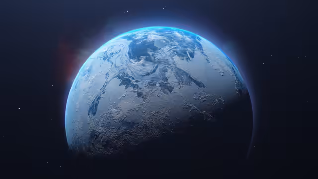 Glowing Planet In Deep Space