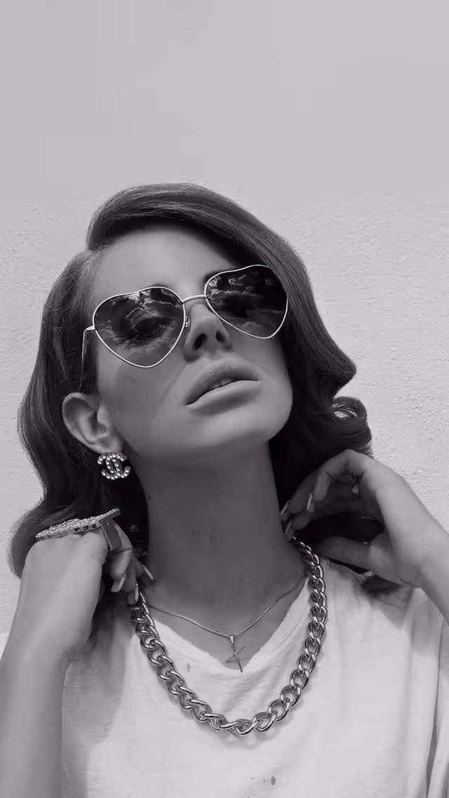 Lana Del Rey Heart Sunglasses Aesthetic