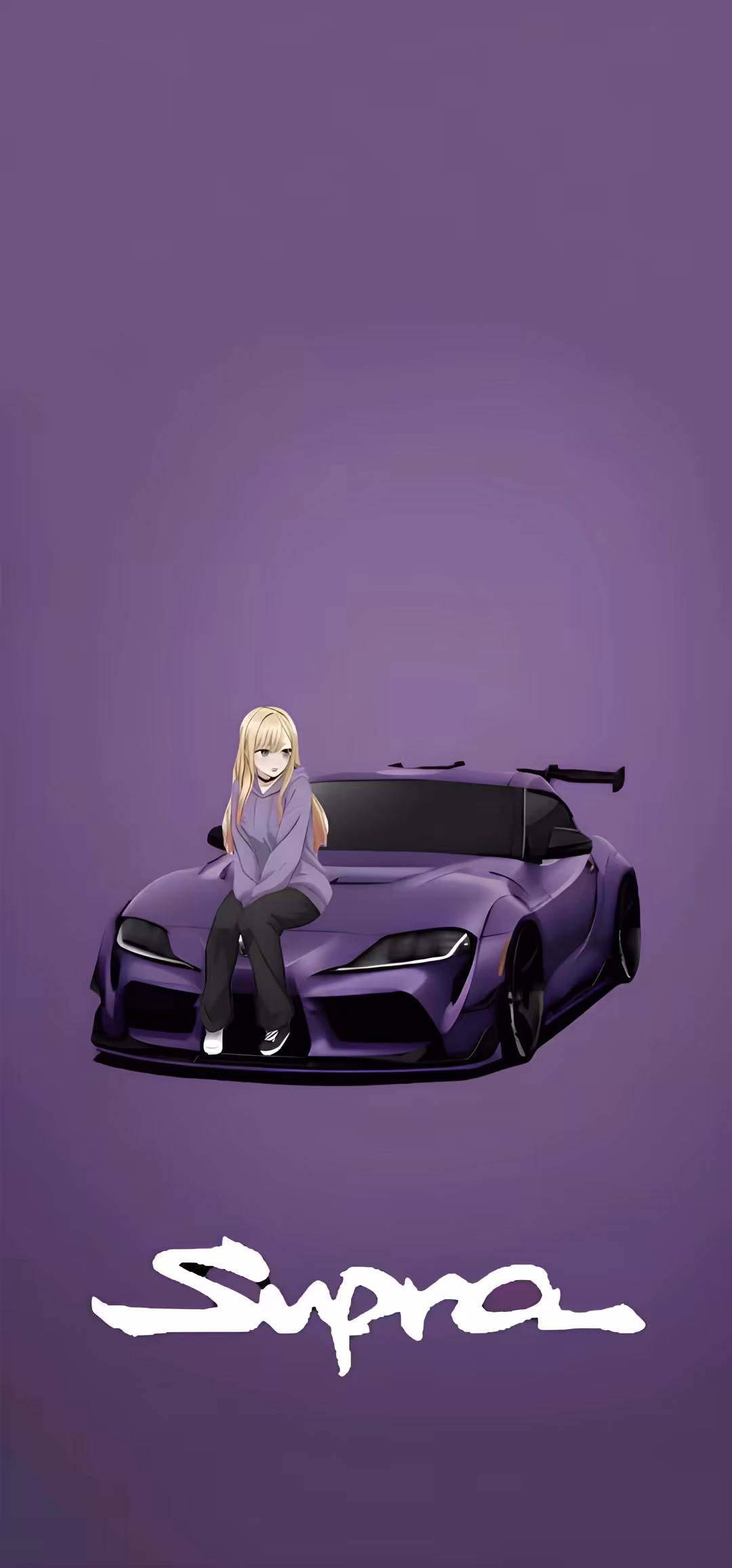 Anime Girl Supra Wallpaper — vertical anime 4K wallpaper