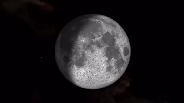 Full Moon In Starry Night Sky