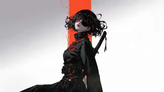 Cyberpunk Warrior Red Black