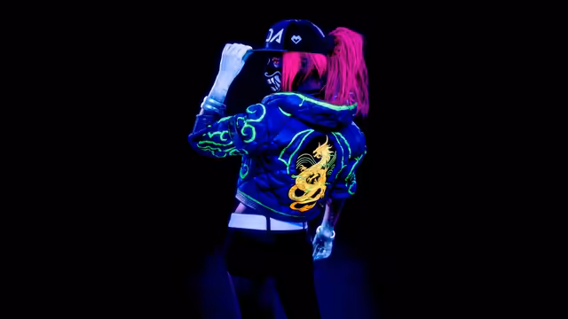 K/DA Akali Neon Cyberpunk Style