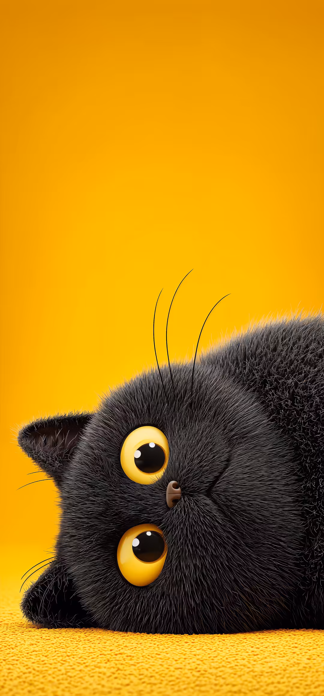 Black Cat Yellow Eyes 4K Wallpaper – Free HD Background — abstract phone wallpaper in 4K