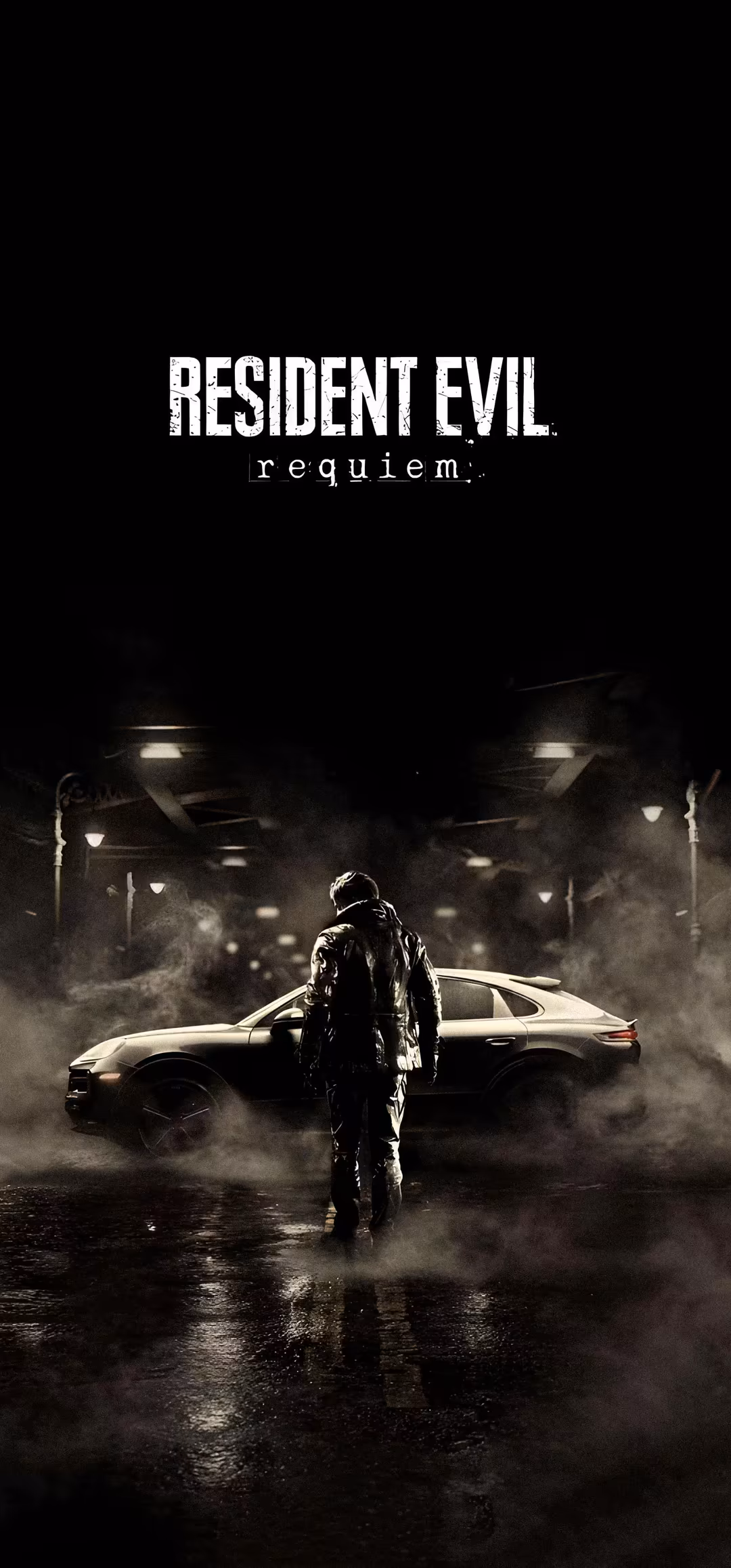 Survivor Stands Against Urban Darkness — dystopian phone wallpaper in 4K