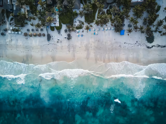 Tropical Beach Resort Aerial View