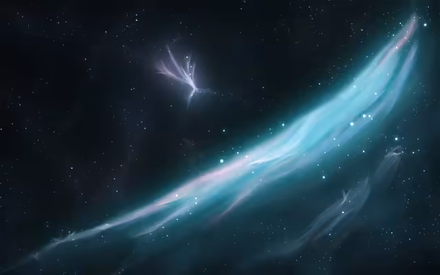 Cosmic Aurora Waves Starfield