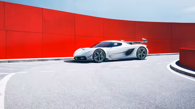 Koenigsegg Jesko White Sports Car
