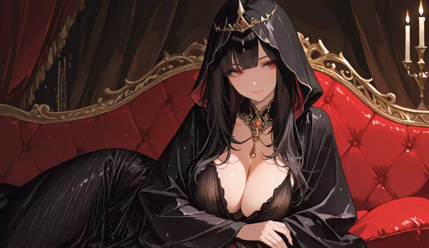 Dark Fantasy Regal Elegance Crimson Throne