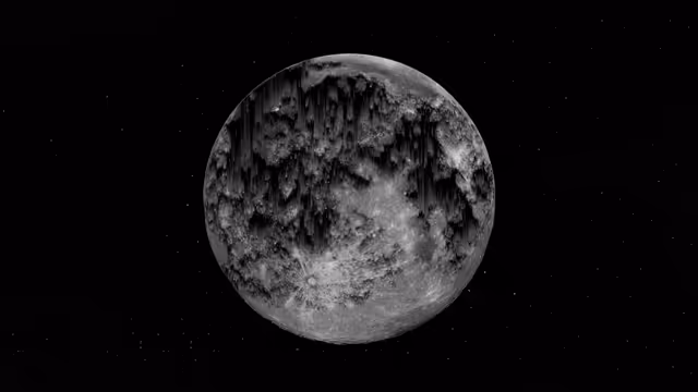 Full Moon Against Starry Night