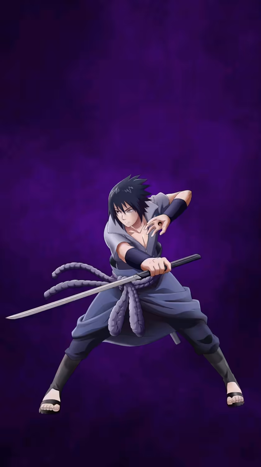 Sasuke Uchiha Purple Power Stance