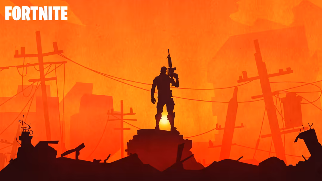 Fortnite Warrior Orange Sunset — horizontal fortnite 4K wallpaper