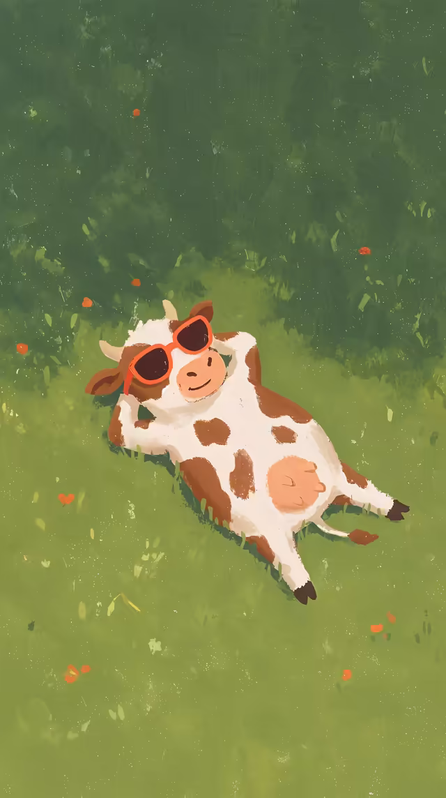 Summer cow wallpaper