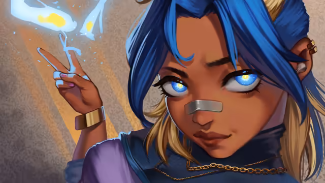Neon Valorant Character Portrait