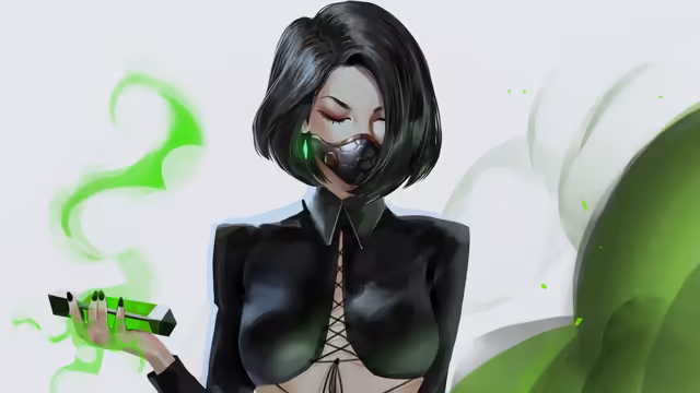 Viper Valorant Green Neon Character