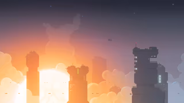 Cyberpunk Neon City Sunset