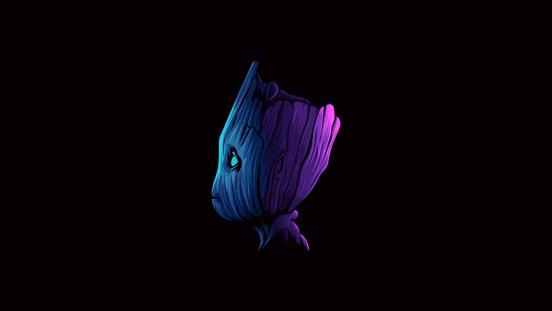 Neon Glowing Flower Abstract Art — horizontal 3d render QHD wallpaper