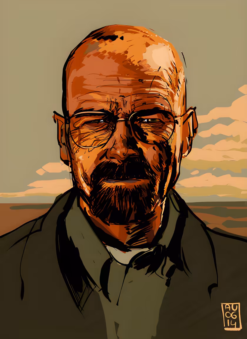 Breaking Bad Orange Portrait Desert