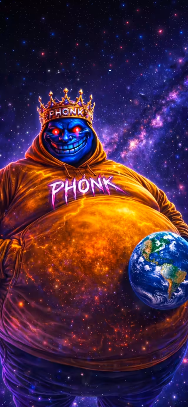Cosmic King Character Neon Art