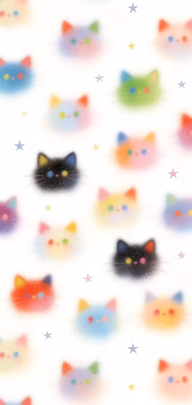 Rainbow Cat Star Pattern
