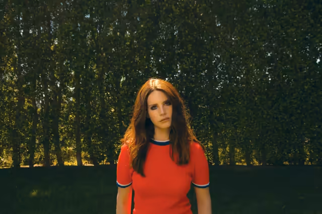 Lana Del Rey Red Aesthetic Portrait