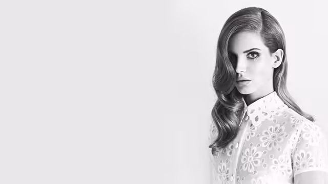 Lana Del Rey Black and White Portrait