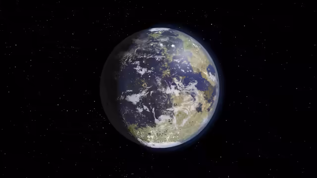 Earth From Space with Stars
