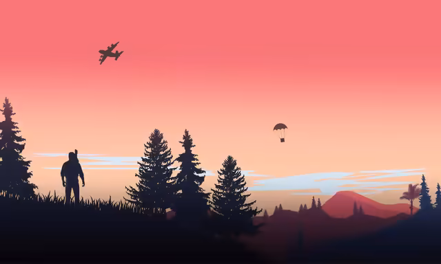 PUBG Sunset Adventure Silhouette