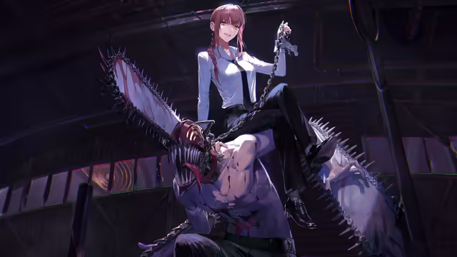 Makima Chainsaw Demon Neon Dark
