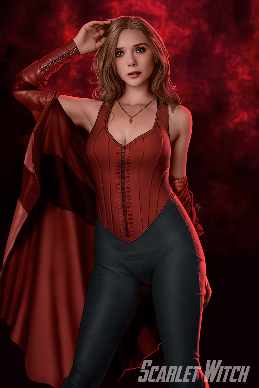 Scarlett Johansson Red Leather Fashion