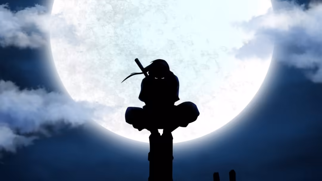 Ninja Warrior Moon Silhouette — horizontal naruto Full HD wallpaper