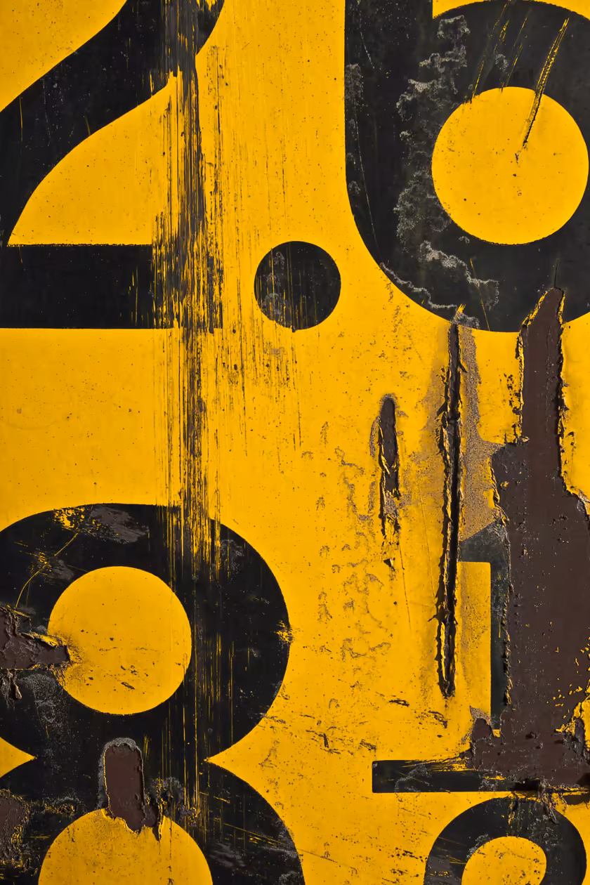 Bold Yellow And Black Geometric Abstract
