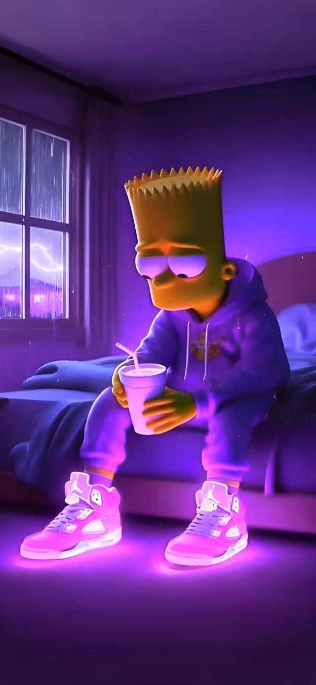 Sad Bart Purple Aesthetic