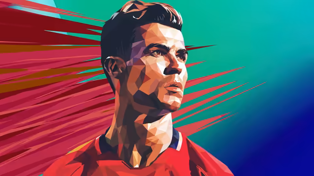 Cristiano Ronaldo Manchester United Star Portrait