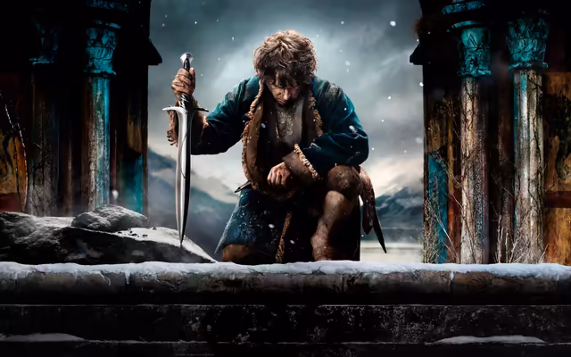 Warrior Kneeling with Sword Medieval Battle