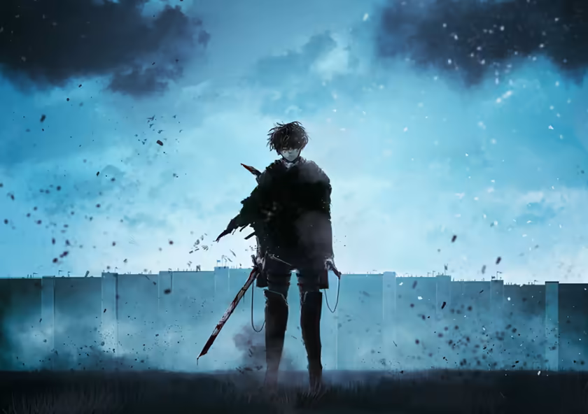 Anime Warrior Stormy Sky Battle