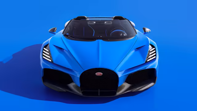 Bugatti W16 Mistral Blue Roadster