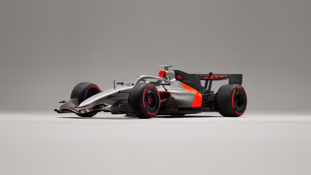 F1 Red and Silver Racing Machine