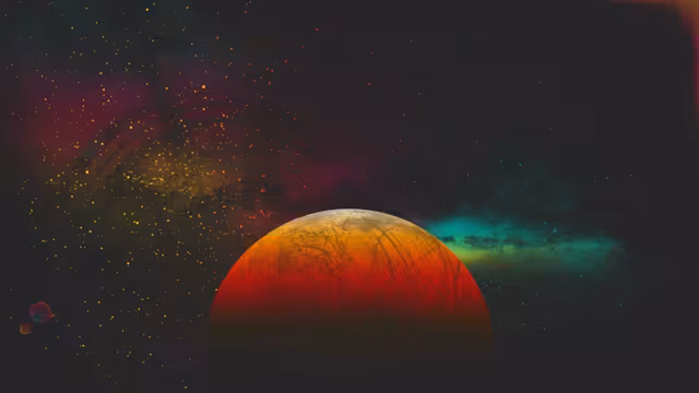 Red Planet in Cosmic Space