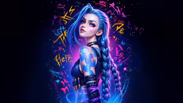Jinx Neon Cyberpunk Character